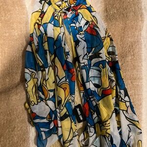 Disney Donald Duck Graphic Scarf with Blue and Red Accents